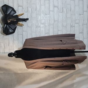 Brown Lightweight Long Sleeve Cardigan Sweater Size L